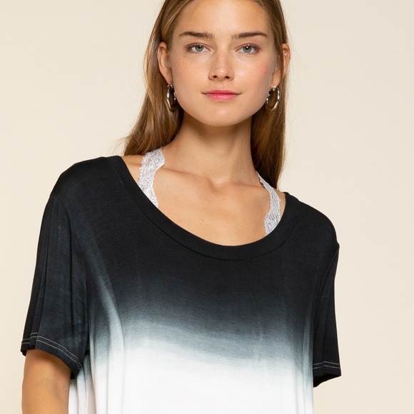 Hand Dip Dyed Felt Soft Knit Top. - Picture 4 of 9